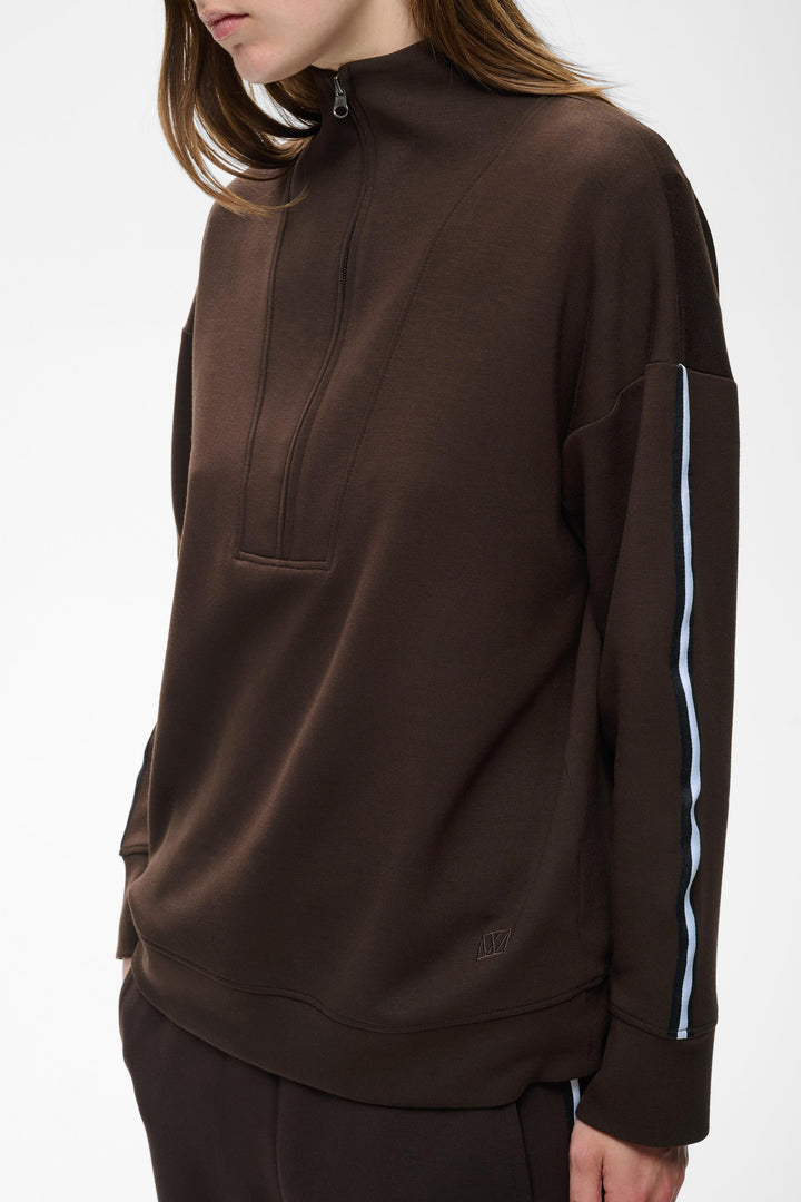 Chandail à col montant zippé Aggie - Coupe relaxe et moderne