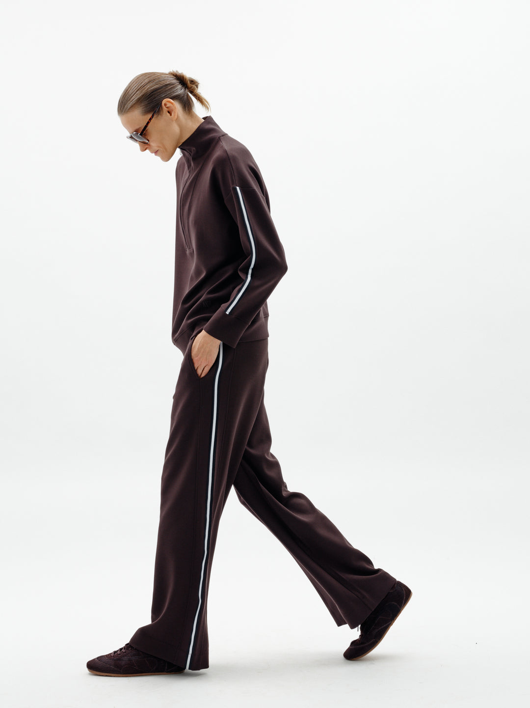 Pantalon à jambe large Aggie - Taille élastique ajustable avec cordon