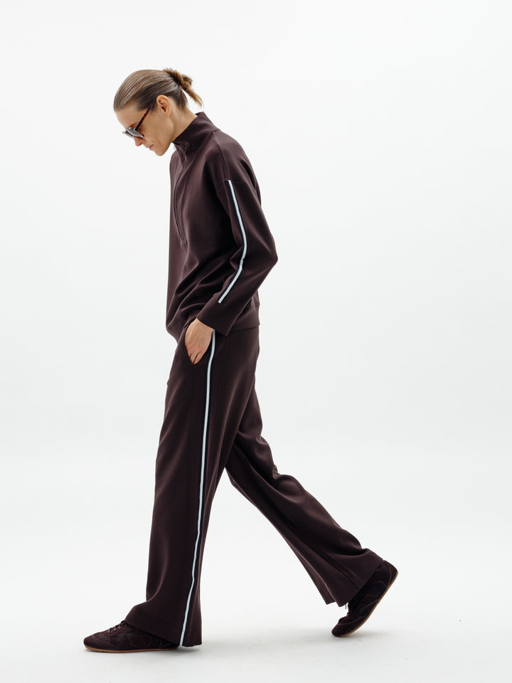 Pantalon à jambe large Aggie - Taille élastique ajustable avec cordon