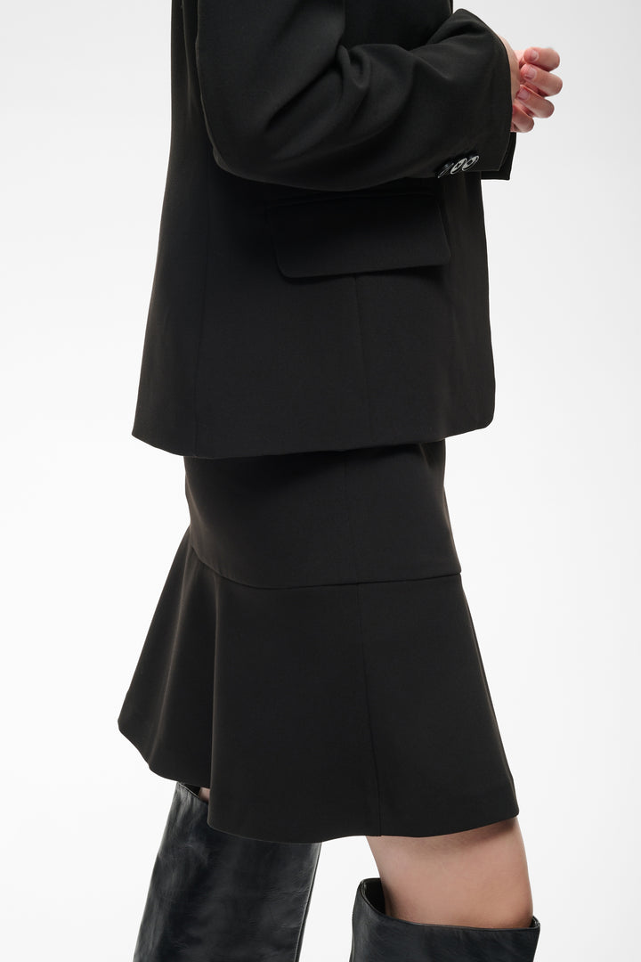 Jupe droite Cassieh - Tissu extensible avec taille élastique confortable