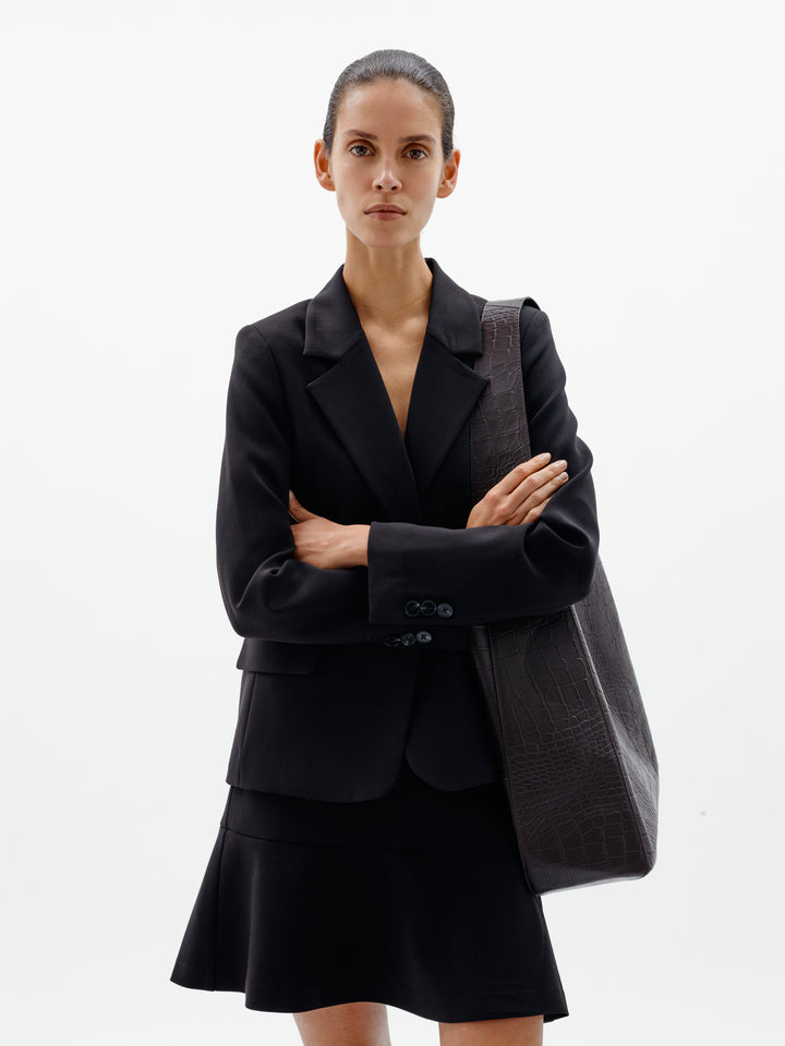 Jupe droite Cassieh - Tissu extensible avec taille élastique confortable