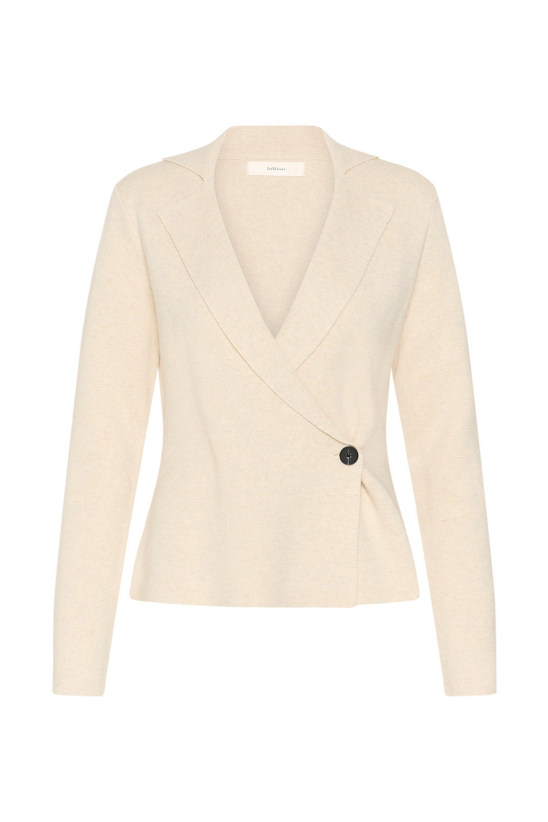 Cardigan en tricot de pur coton Tilda - Avec col en V et texture côtelée