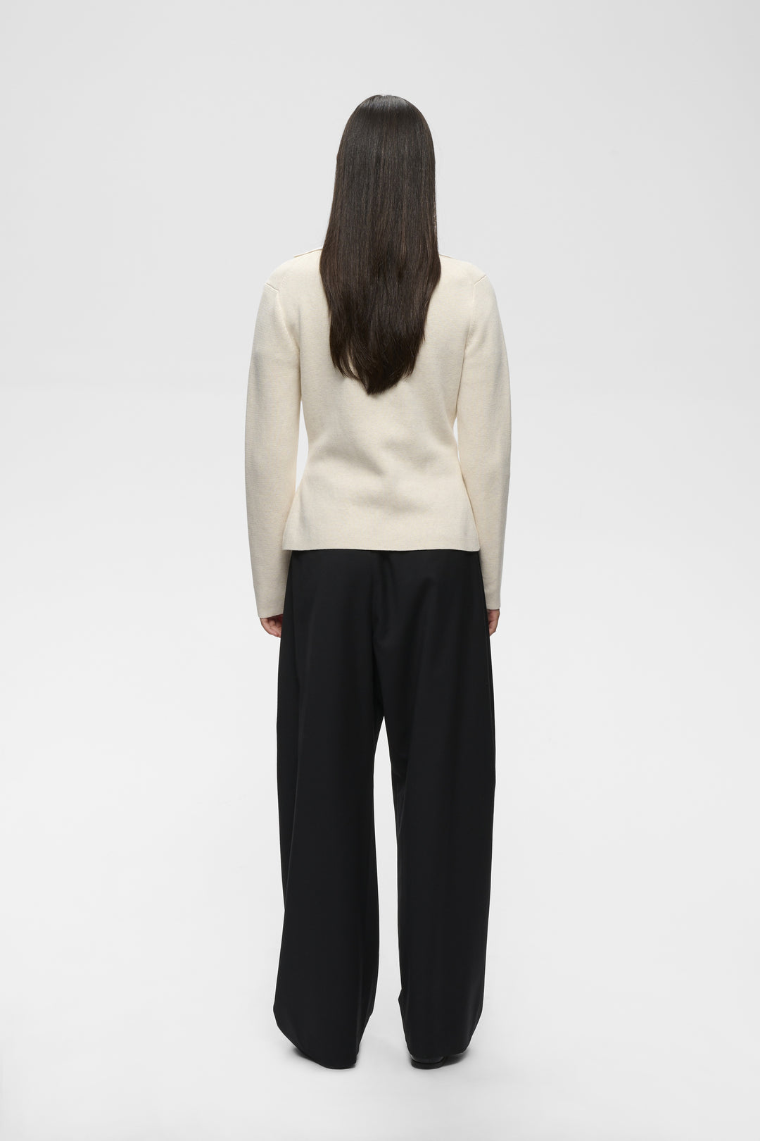 Cardigan en tricot de pur coton Tilda - Avec col en V et texture côtelée