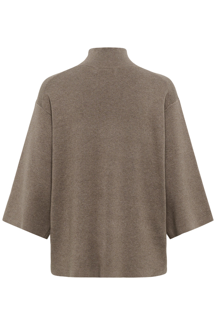 Chandail en tricot de pur coton Tilda - Col montant et texture côtelée