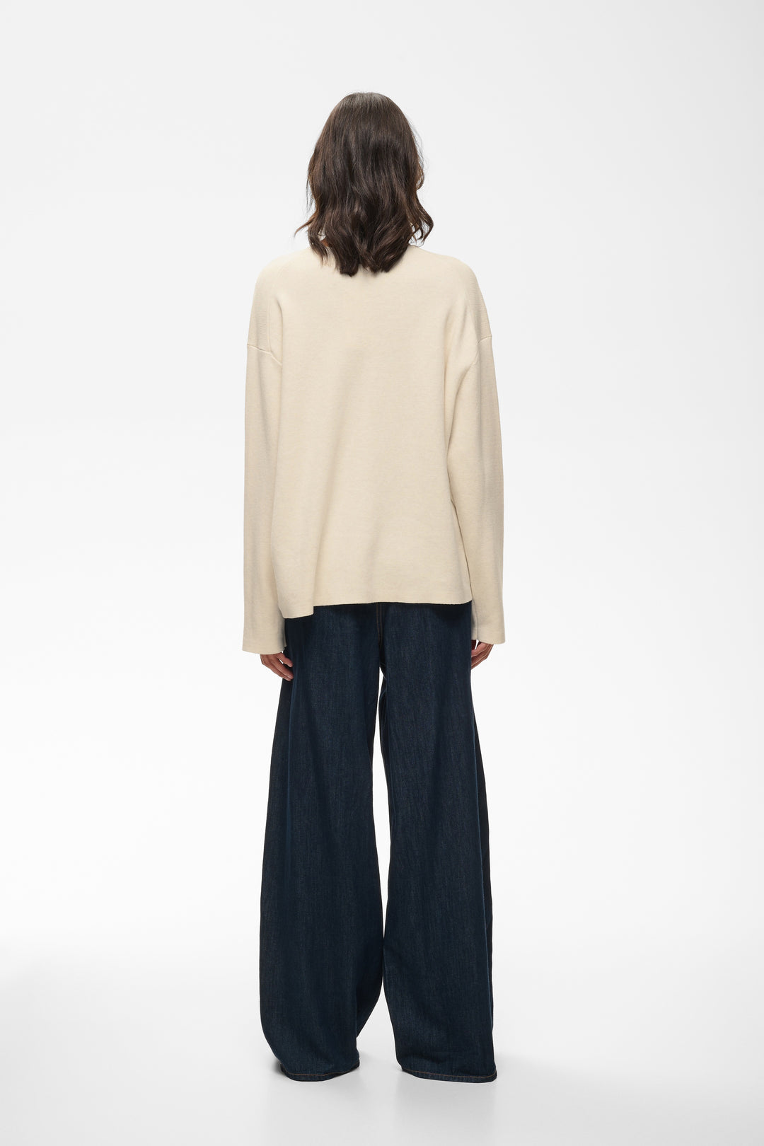 Chandail Tilda col en V - En tricot de pur coton