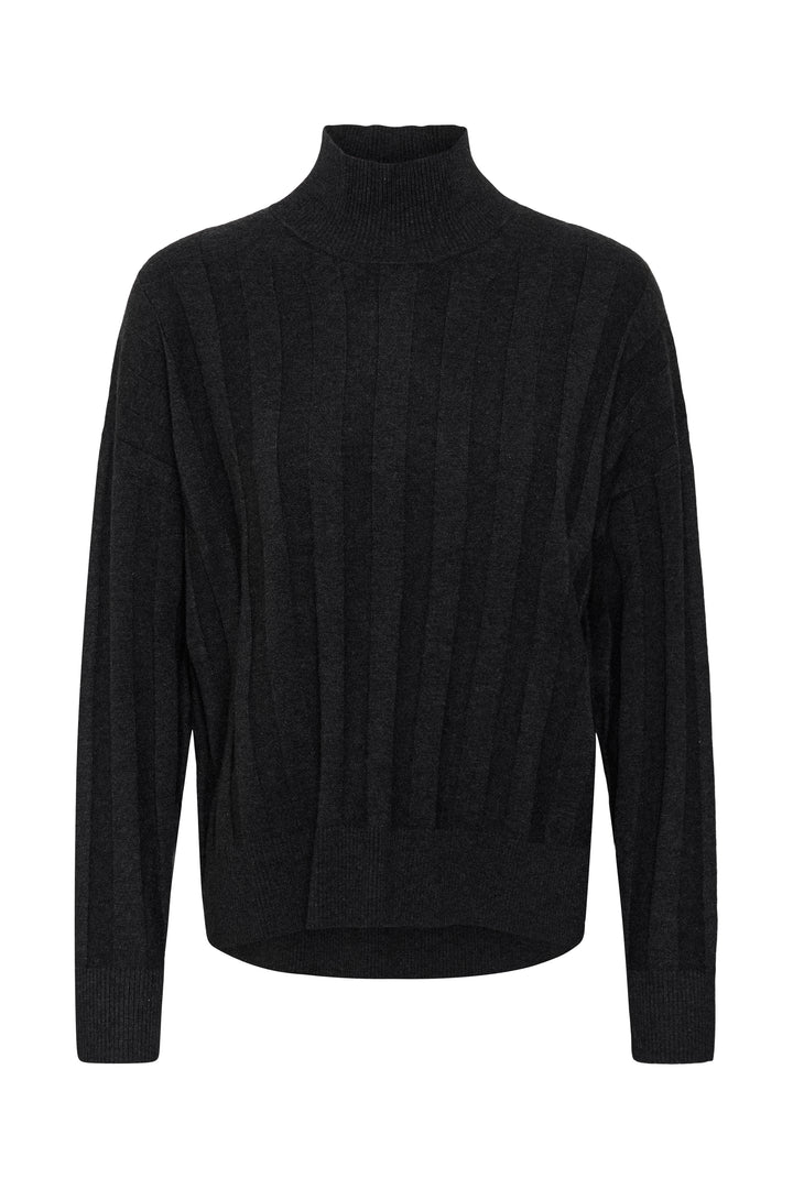 Chandail laine et cachemire Tess - Col montant et manches raglan