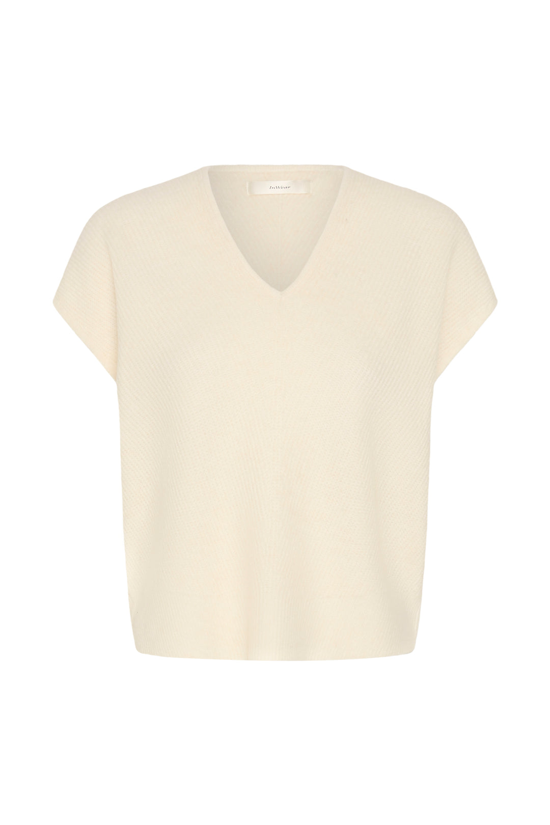 Haut manches courtes Guna top - Laine et alpaga avec encolure ronde et texture douce