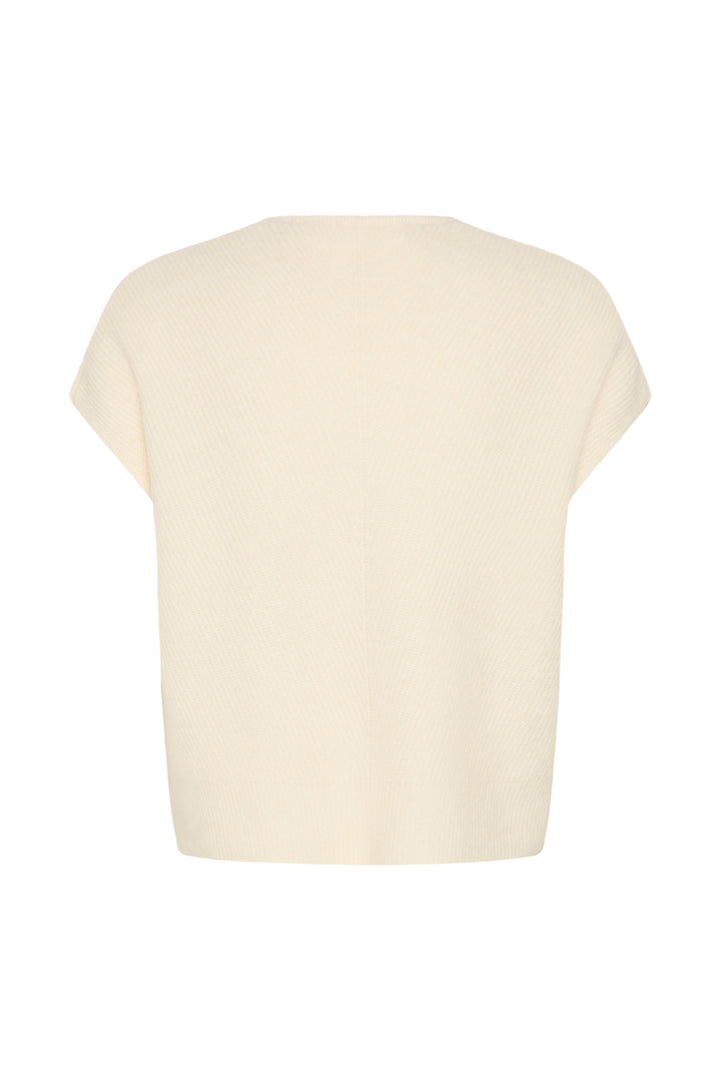 Haut manches courtes Guna top - Laine et alpaga avec encolure ronde et texture douce