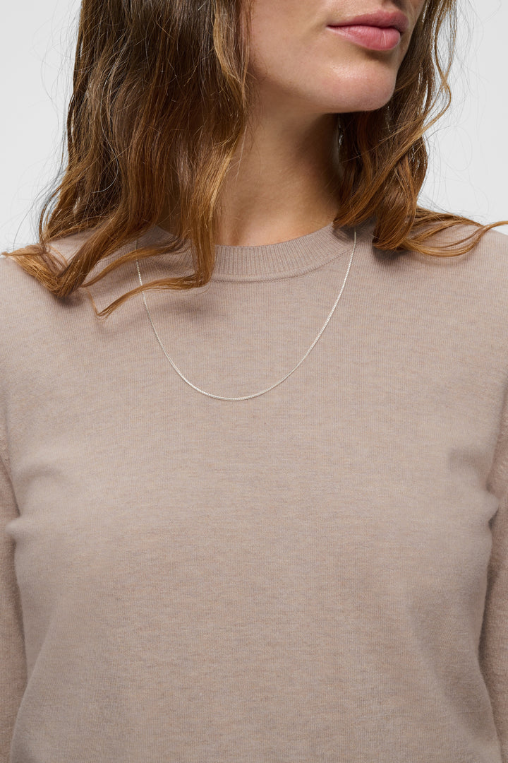 Chandail en tricot doux de laine et cachemire Kellsie - Col rond et coupe intemporelle