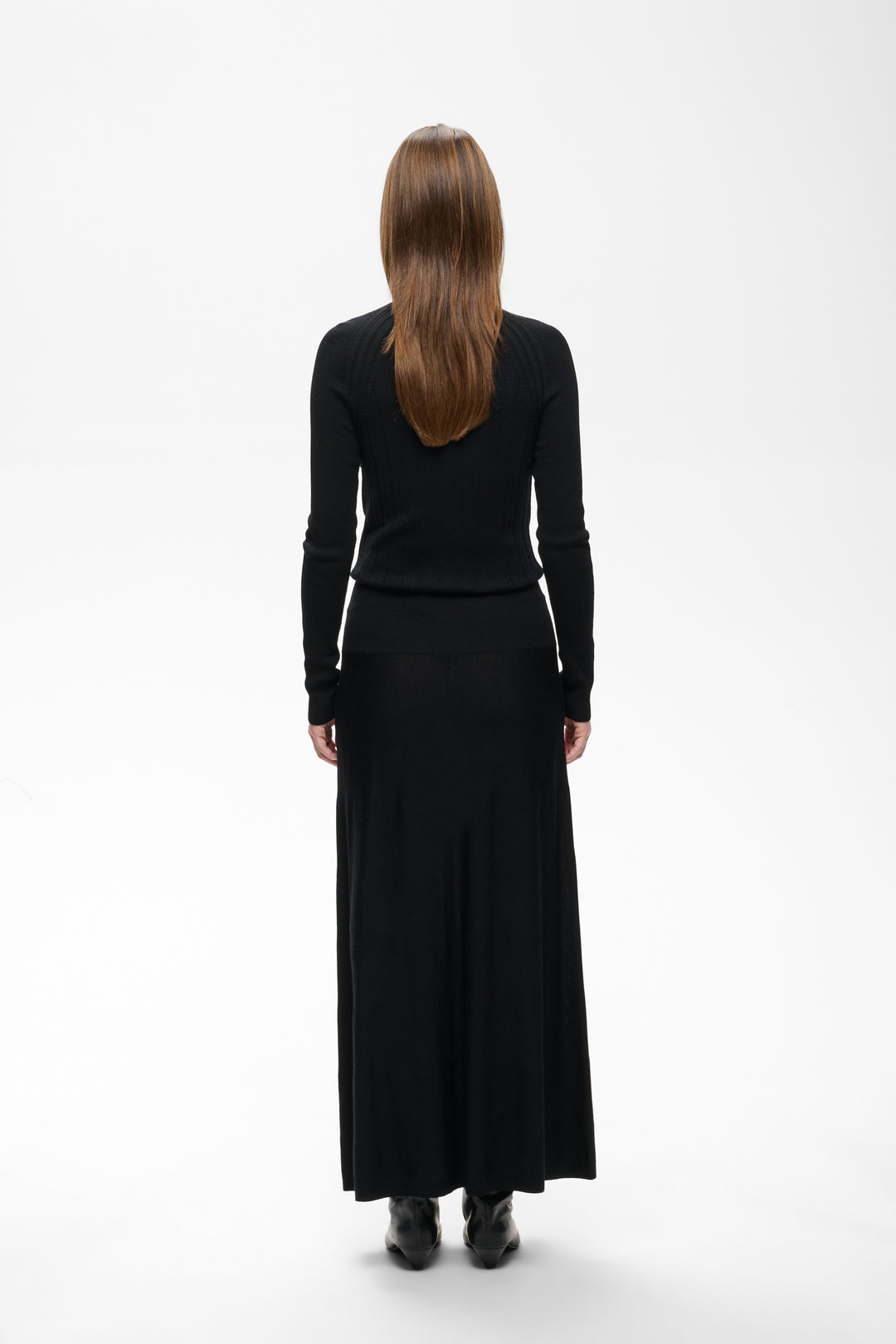 Jupe coupe droite et taille élastique Trishe - De pure laine