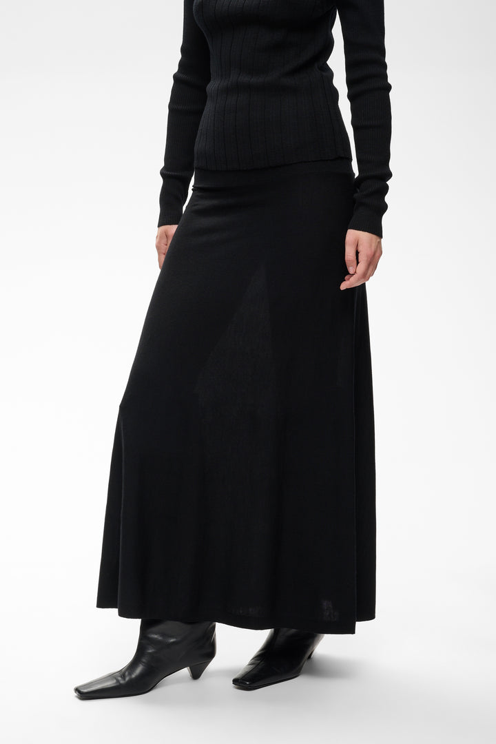 Jupe coupe droite et taille élastique Trishe - De pure laine