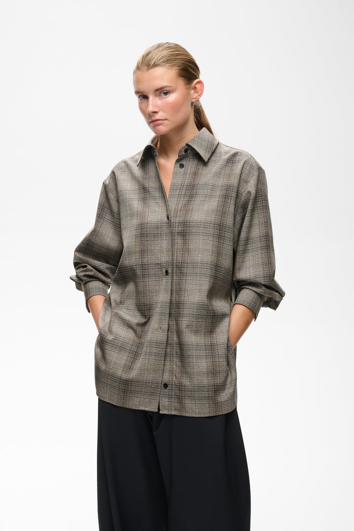 Surchemise coupe droite Checkie - Motif petits carreaux