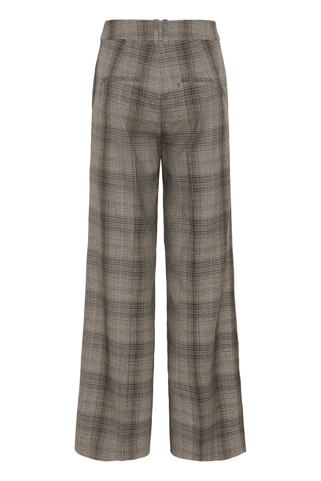 Pantalon en tissu extensible taille mi-haute Checkie - À motif petits carreaux