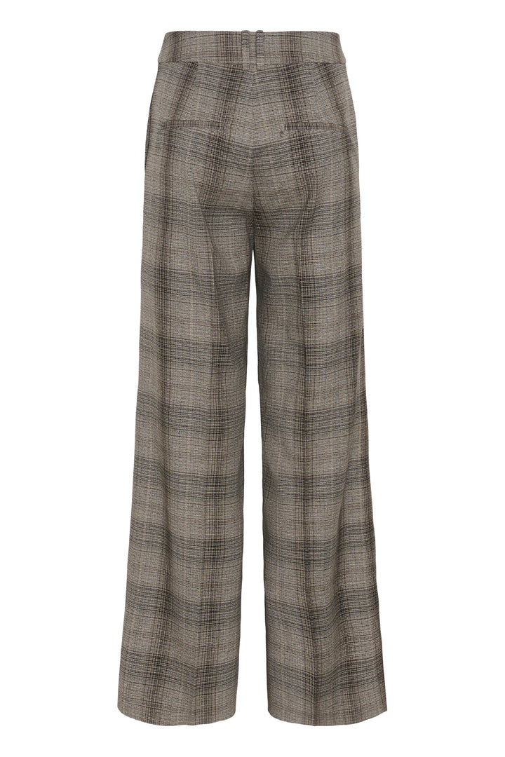 Pantalon en tissu extensible taille mi-haute Checkie - À motif petits carreaux