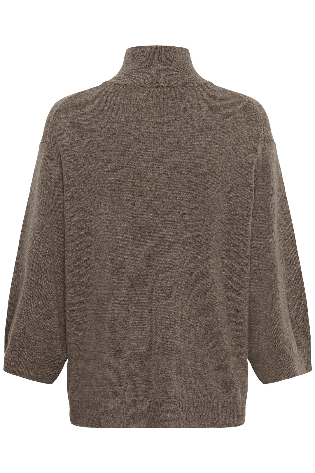 Chandail en tricot côtelé de laine et cachemire Tally - Avec col montant