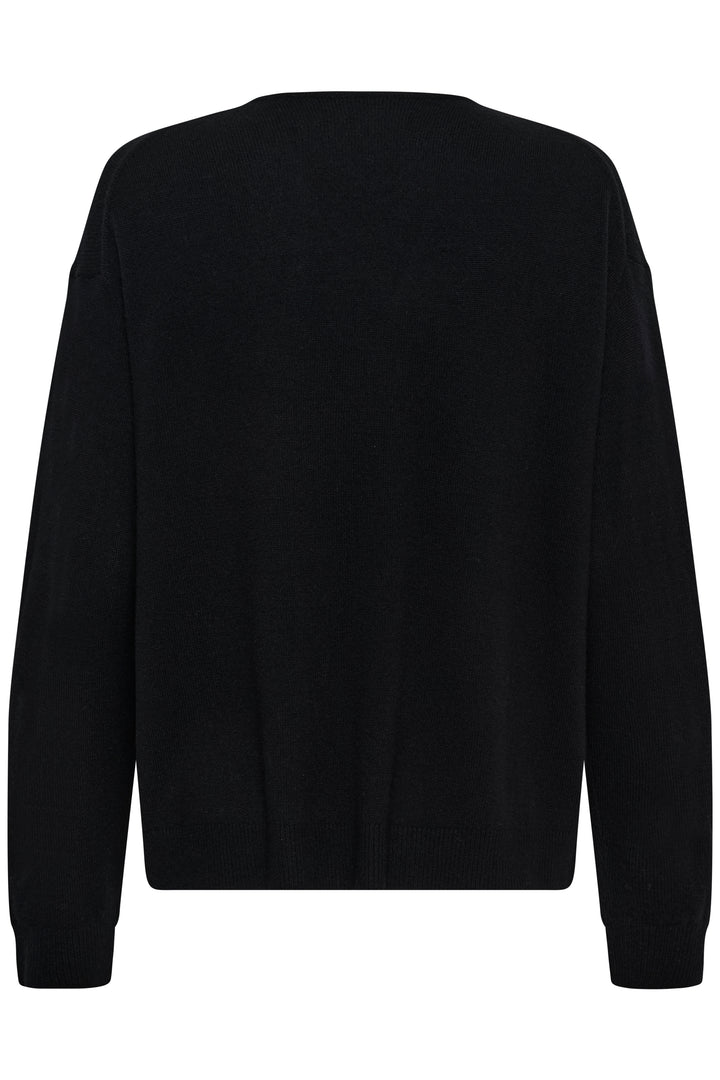 Chandail en tricot côtelé de laine et cachemire Tally - Avec encolure en V et coupe classique