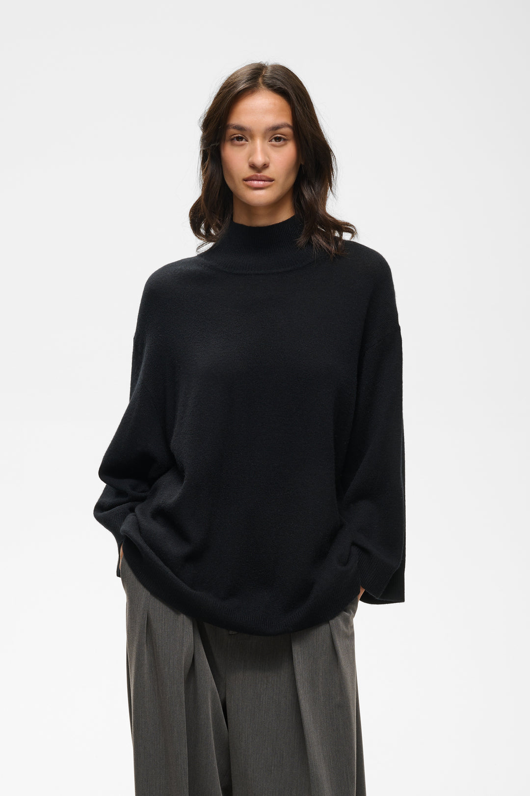 Chandail en tricot côtelé de laine et cachemire Tally - Avec encolure en V et coupe classique
