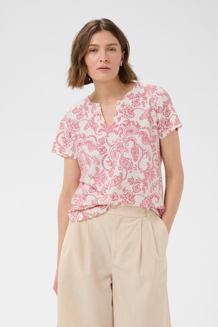 Chandail en pur coton Gesinas – À imprimé paisley délicat