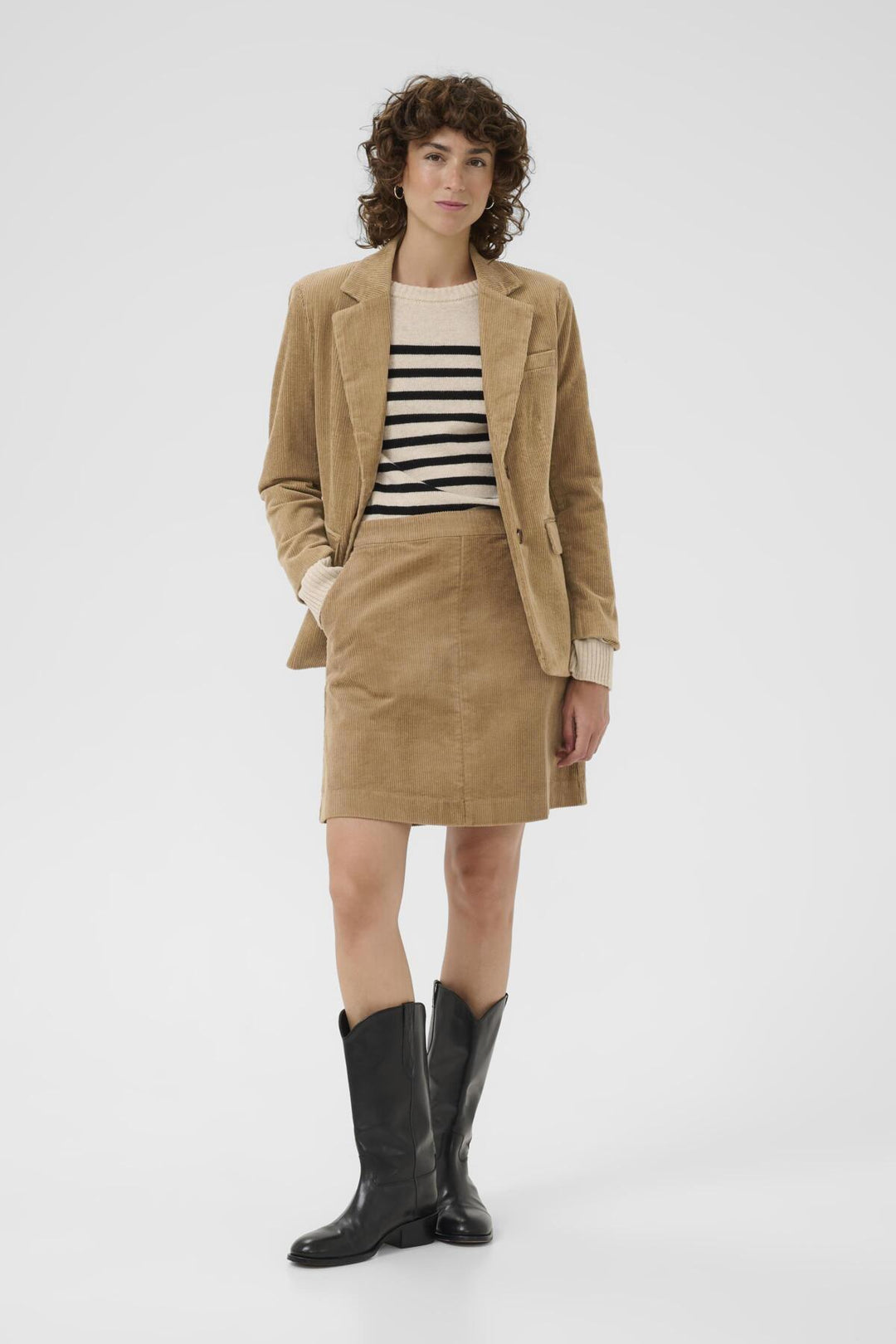 Jupe en velours côtelé Lings