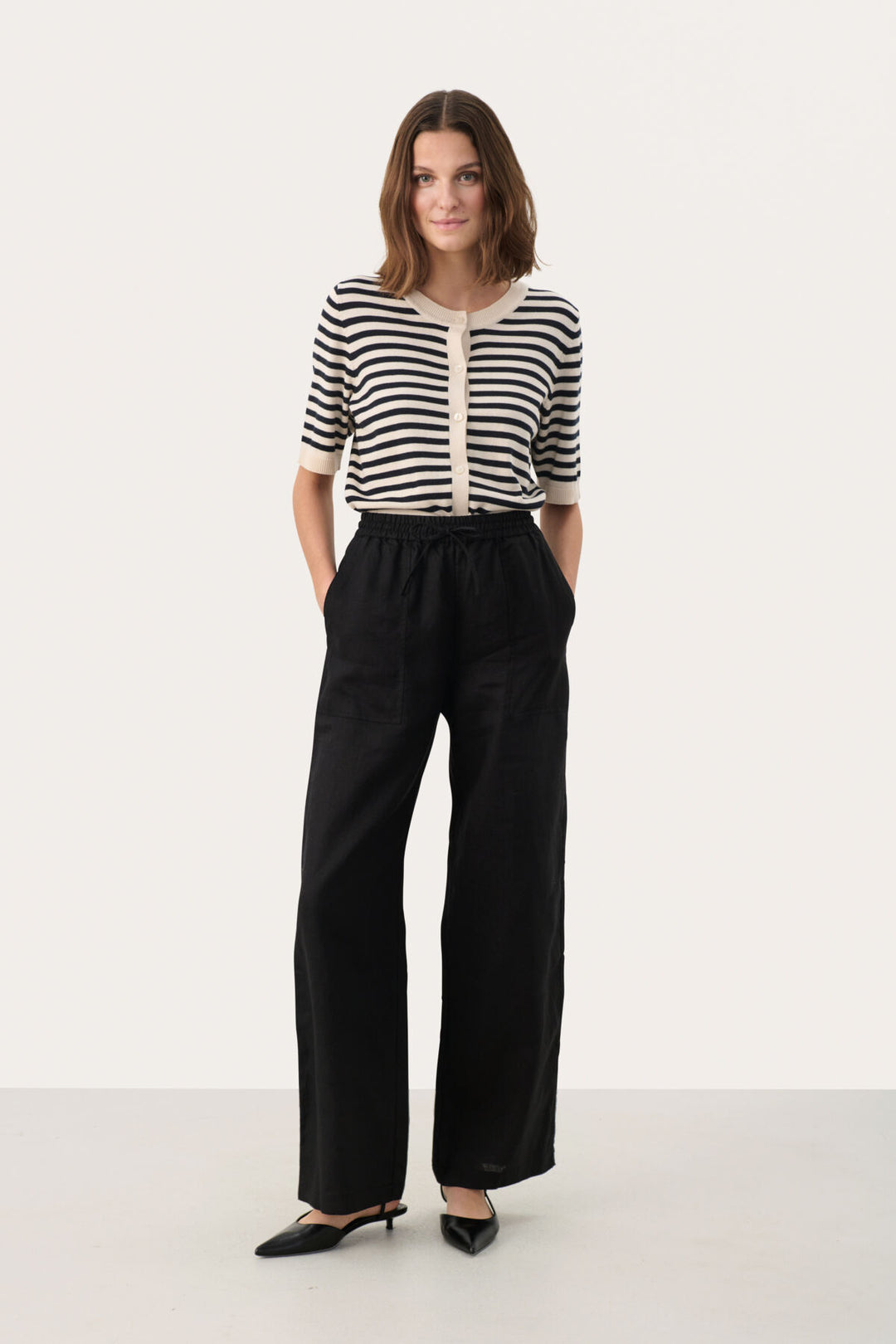 Pantalon en lin à enfiler Eniola