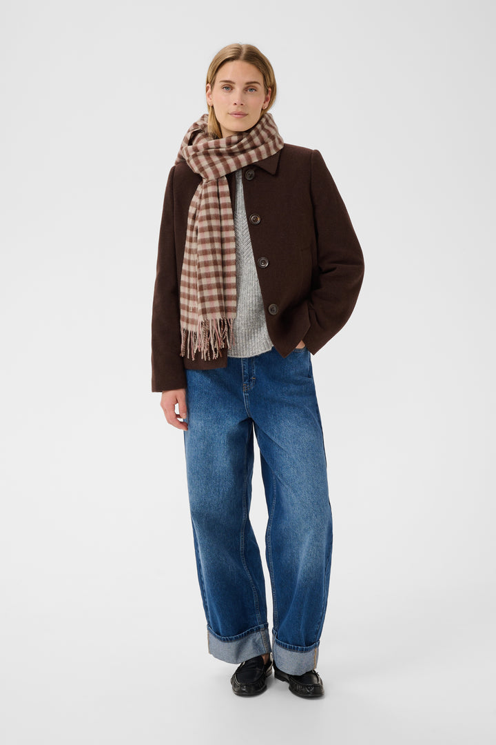 Foulard 100% laine Kitha - Un accessoire au motif à carreaux classique