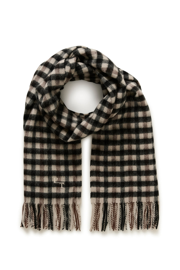 Foulard 100% laine Kitha - À motif à carreaux classique