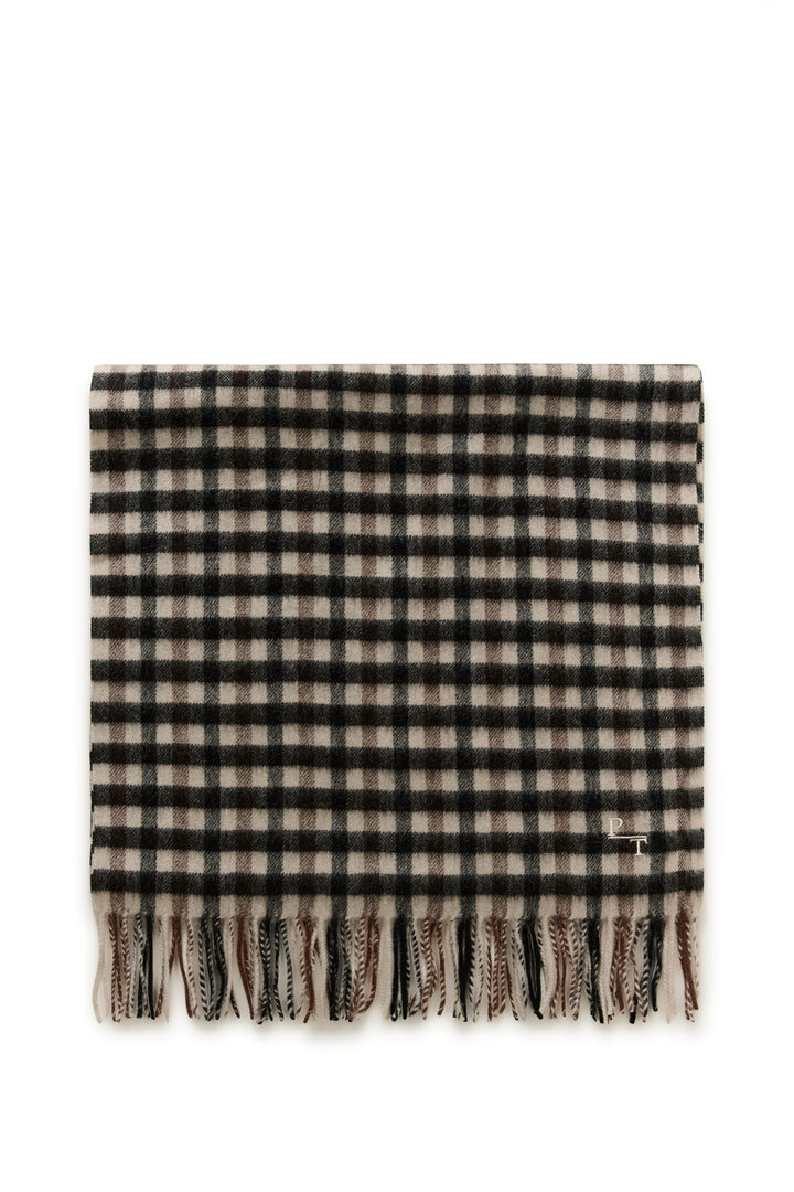Foulard 100% laine Kitha - À motif à carreaux classique