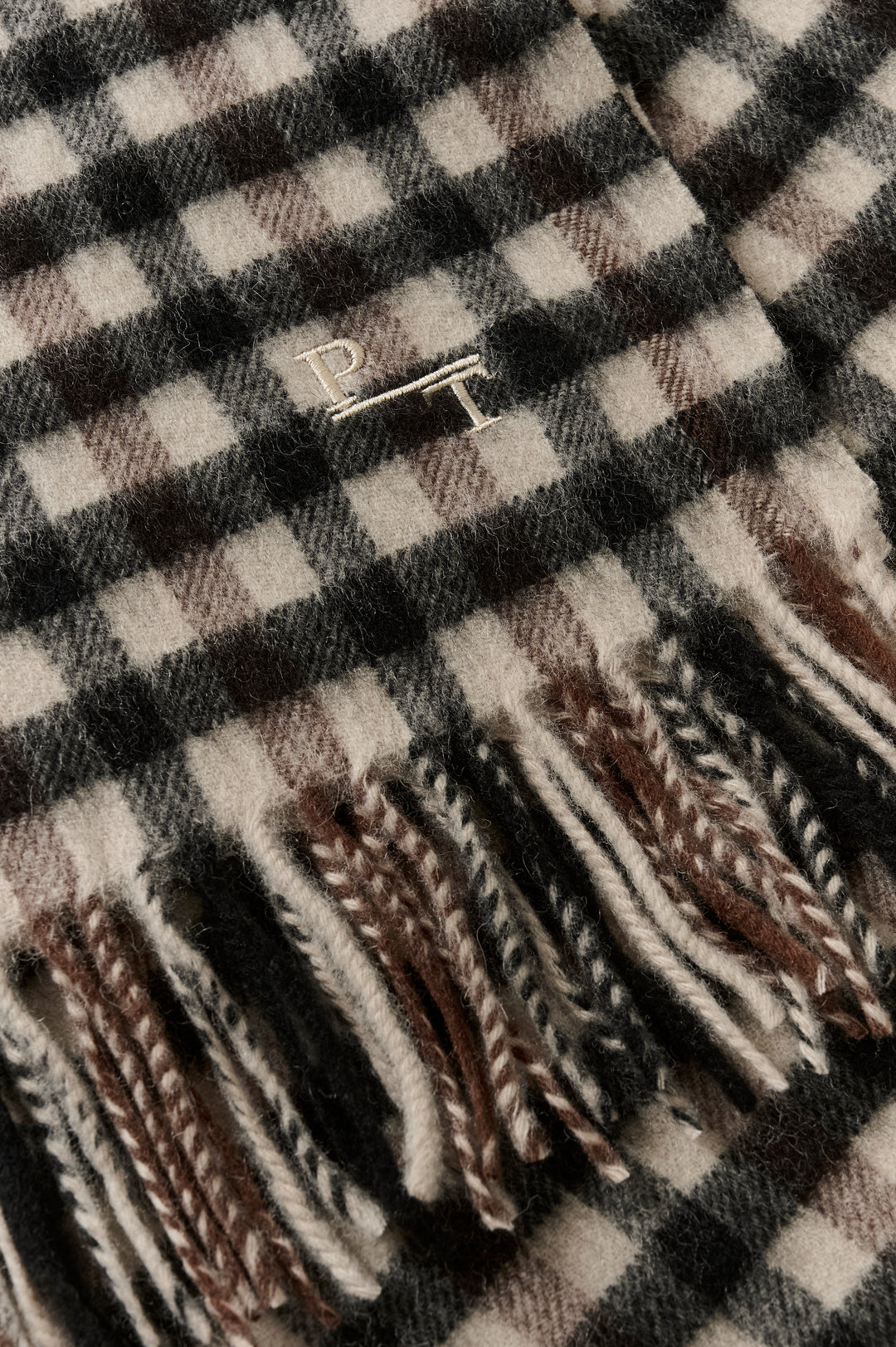 Foulard 100% laine Kitha - À motif à carreaux classique