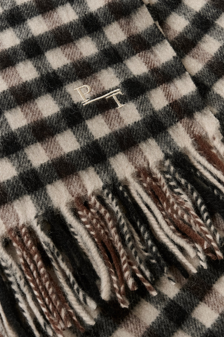 Foulard 100% laine Kitha - À motif à carreaux classique