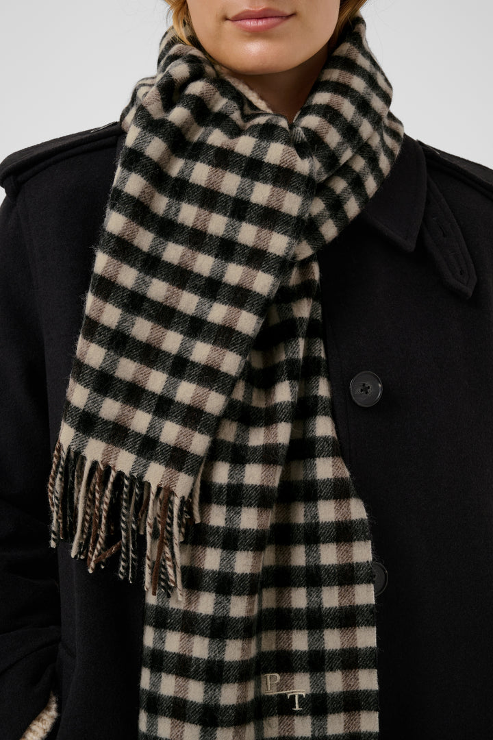 Foulard 100% laine Kitha - À motif à carreaux classique