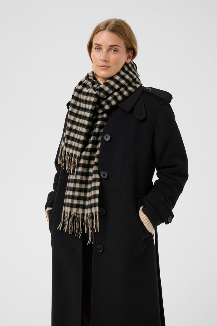 Foulard 100% laine Kitha - À motif à carreaux classique