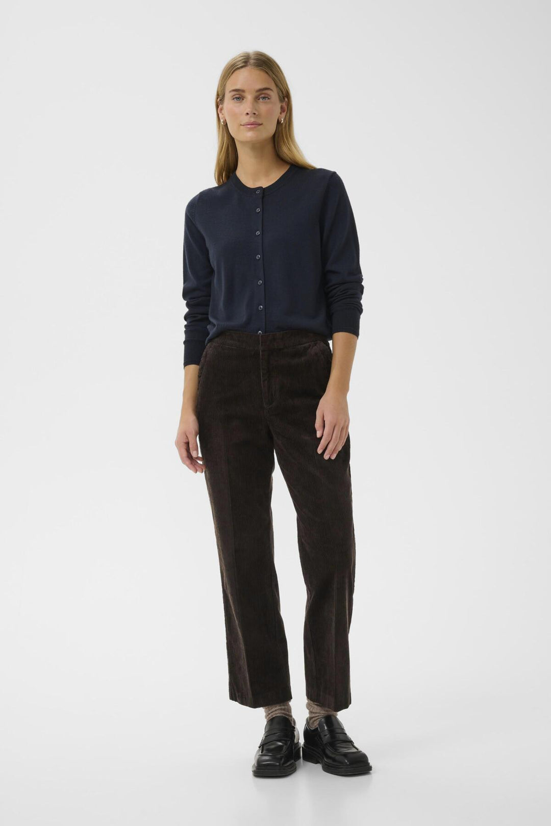 Pantalon droit en velours côtelé Mishas