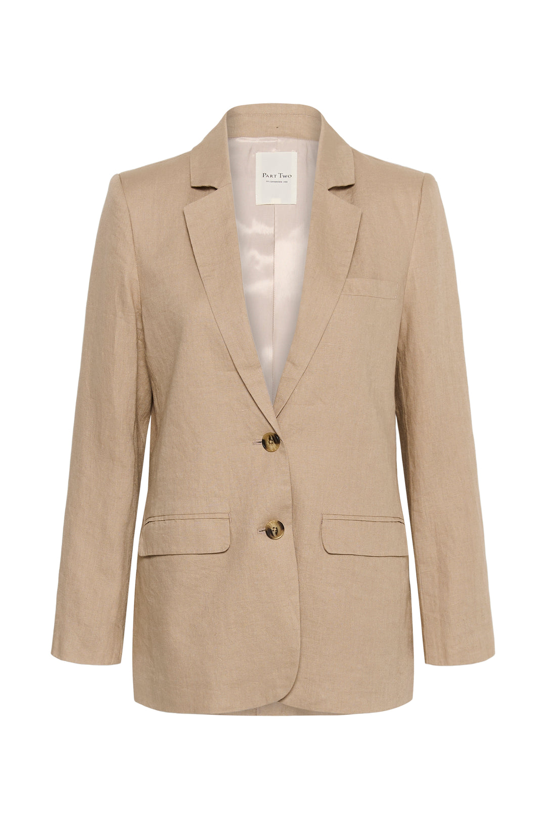 Veste tailleur en lin doublé Nyan – Coupe structurée