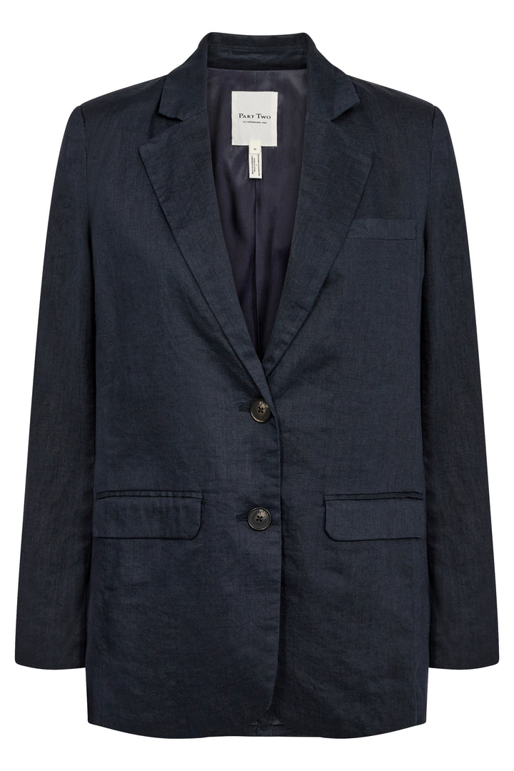 Veste tailleur en lin doublé Nyan – Coupe structurée