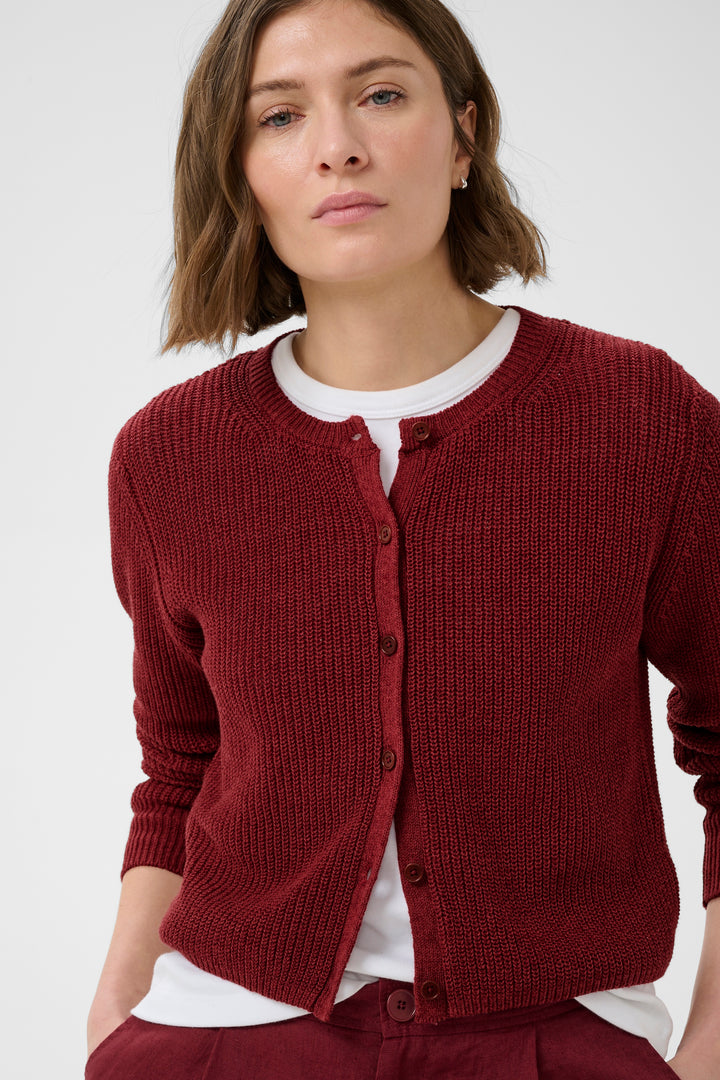 Cardigan en lin Gigia – Boutonné en maille légère