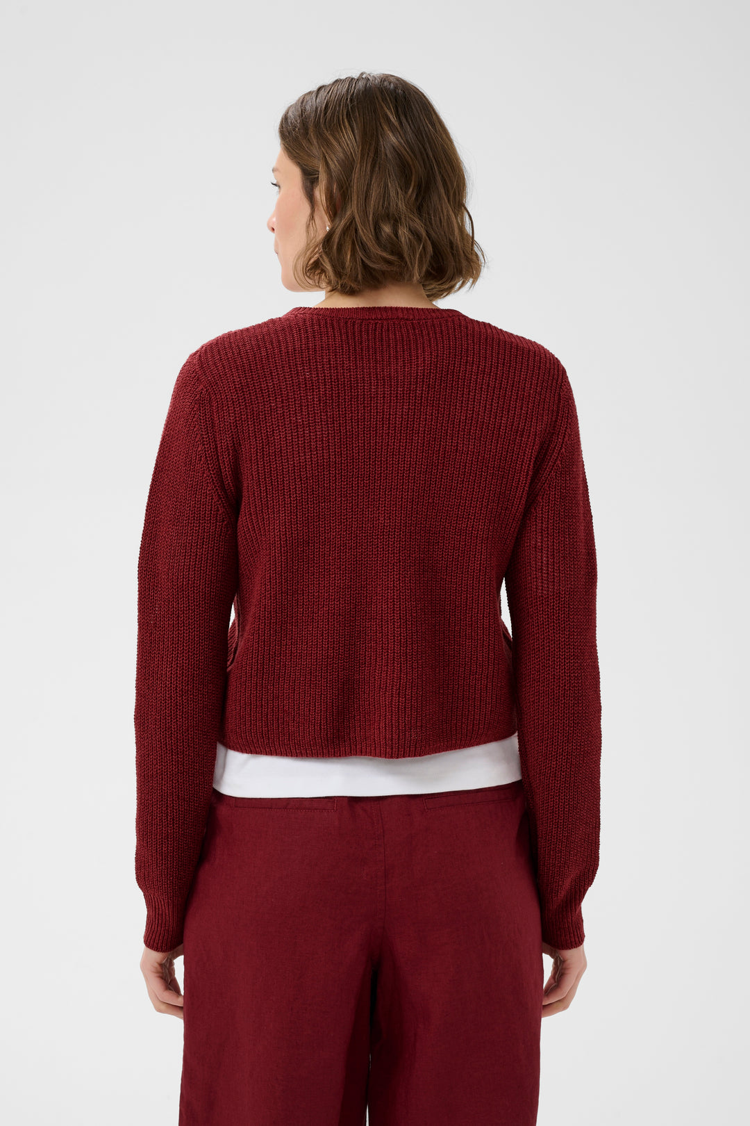 Cardigan en lin Gigia – Boutonné en maille légère