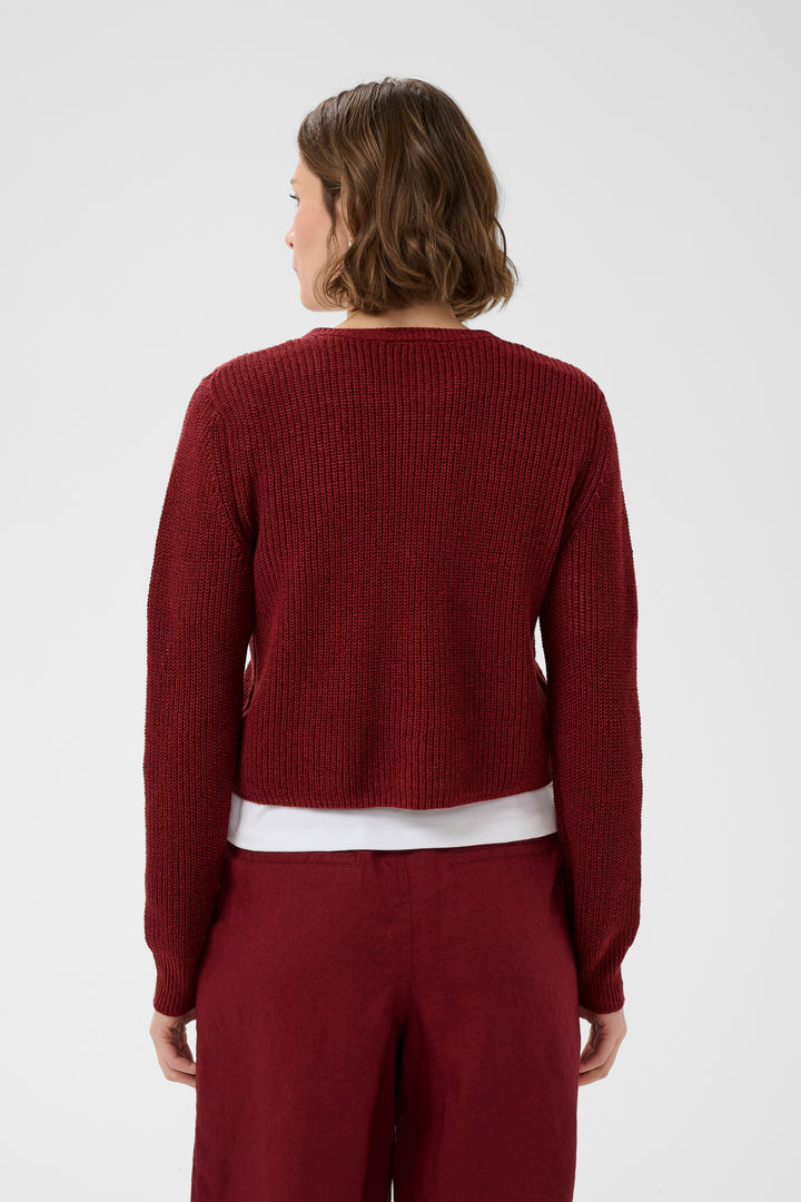 Cardigan en lin Gigia – Boutonné en maille légère