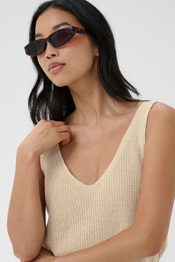 Camisole en lin et coton Rebecca - Matière naturelle