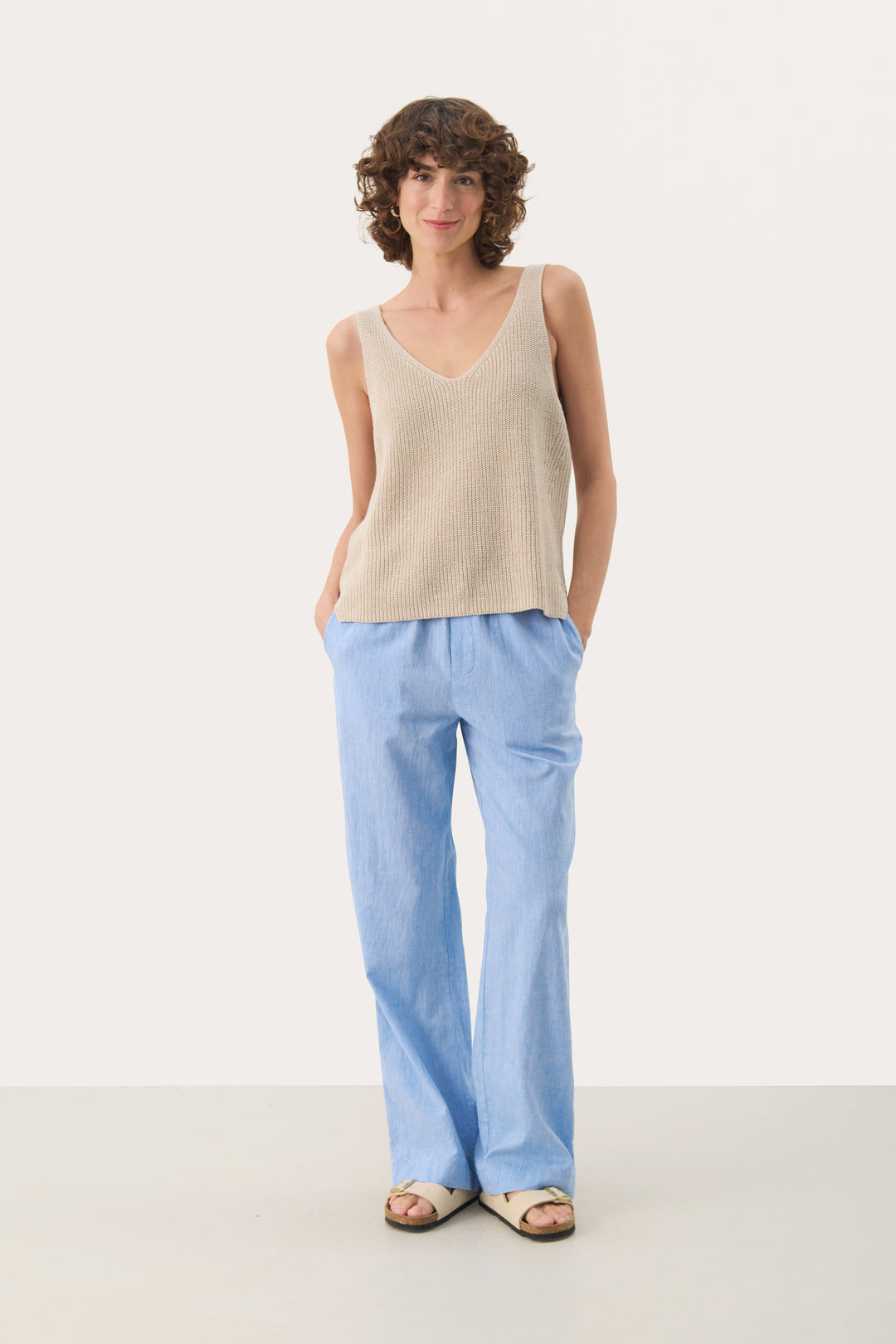 Camisole en lin et coton Rebecca - Matière naturelle