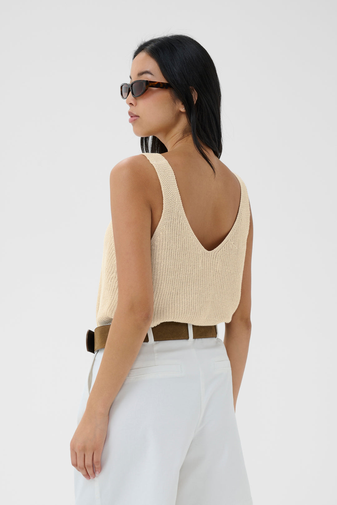 Camisole en lin et coton Rebecca - Matière naturelle