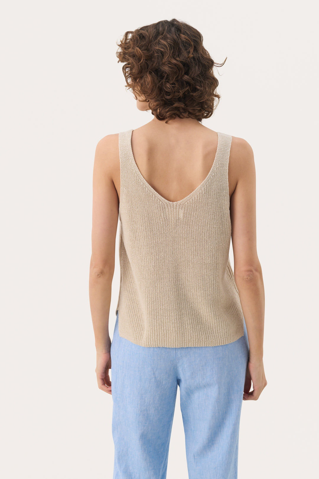 Camisole en lin et coton Rebecca - Matière naturelle