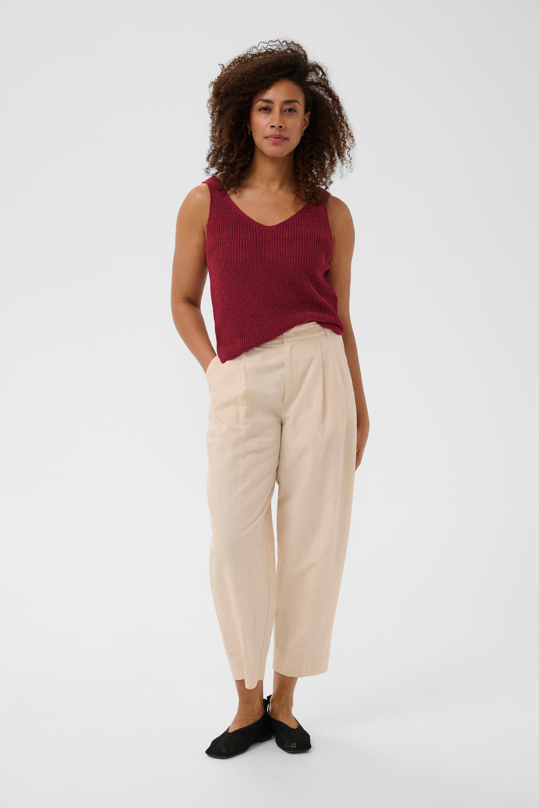 Camisole en lin et coton Rebecca - Matière naturelle