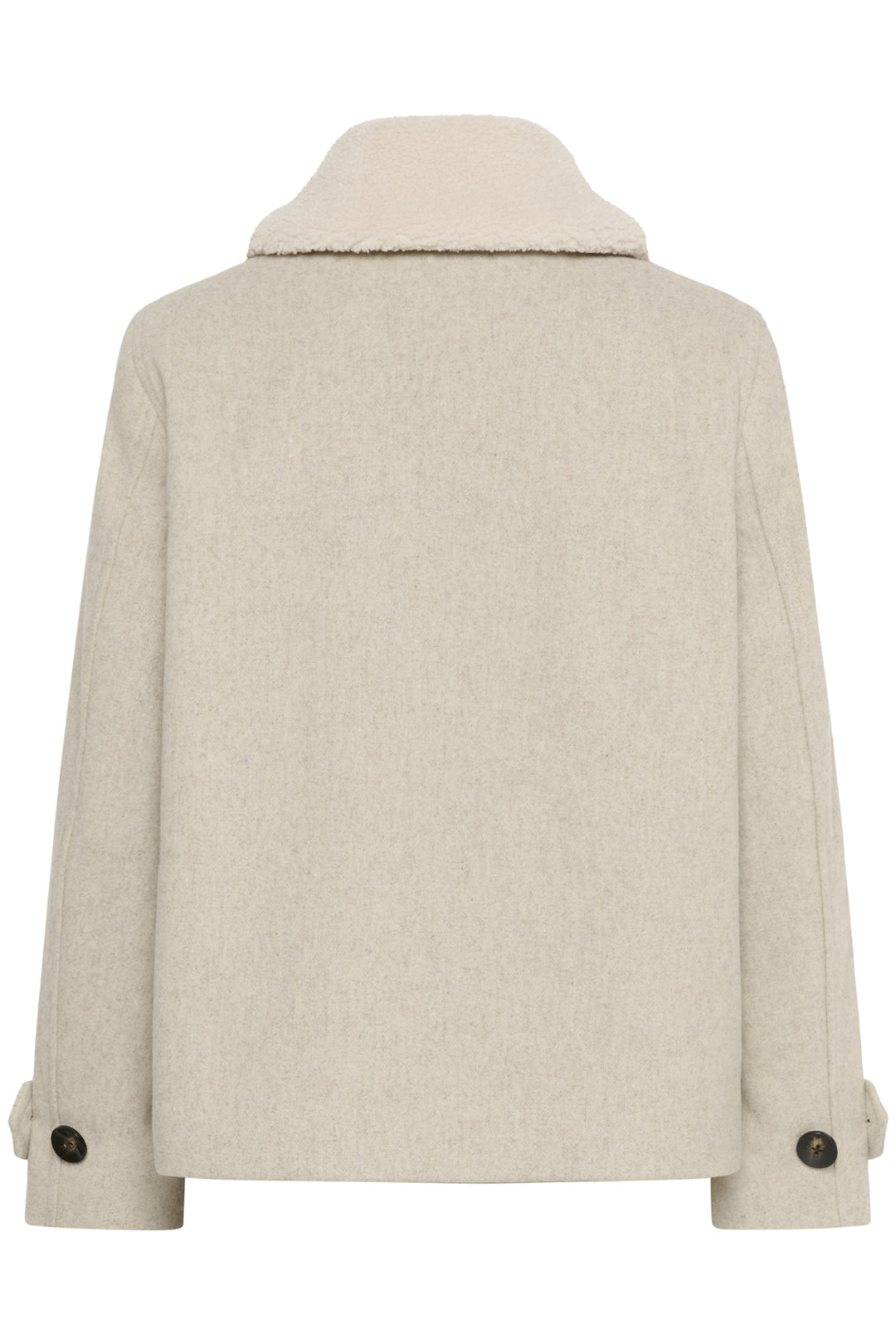 Manteau en laine recyclée à col détachable Sylvia