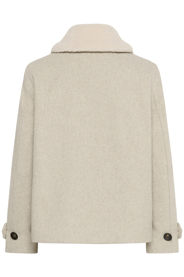 Manteau en laine recyclée à col détachable Sylvia