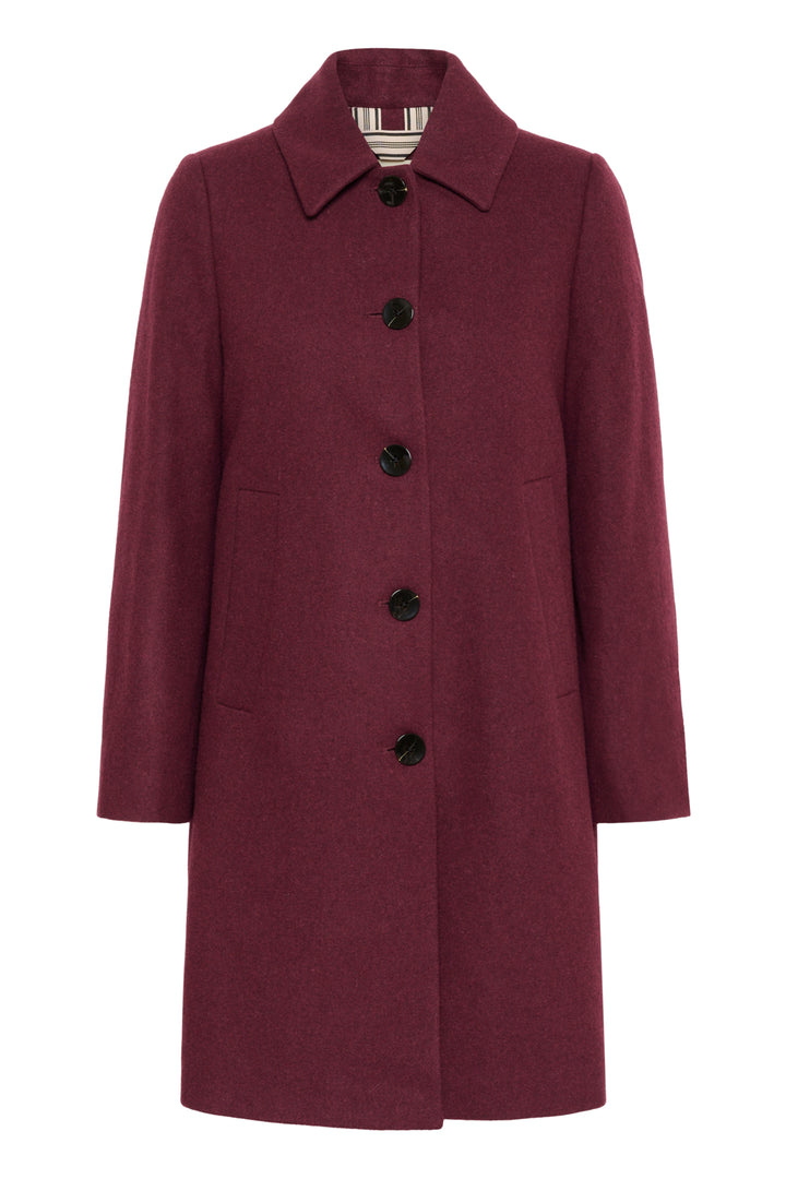 Manteau en feutre bordeaux Kamillas