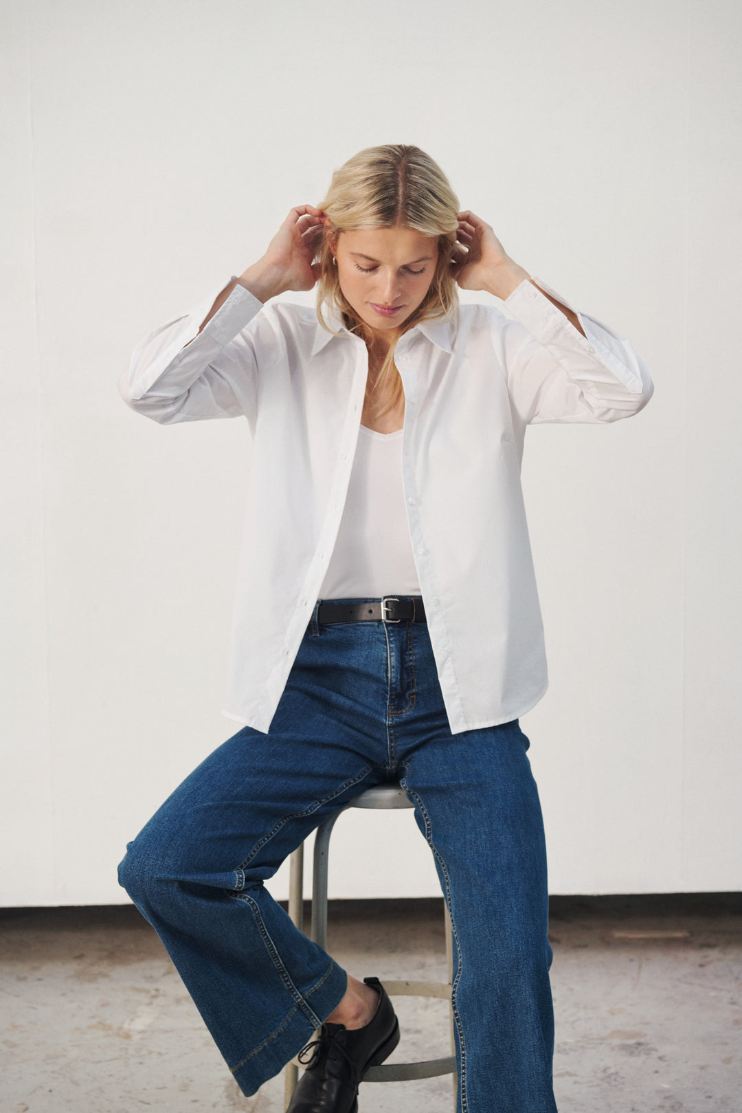 Chemise classique Nimini - En coton biologique extensible et coupe structurée