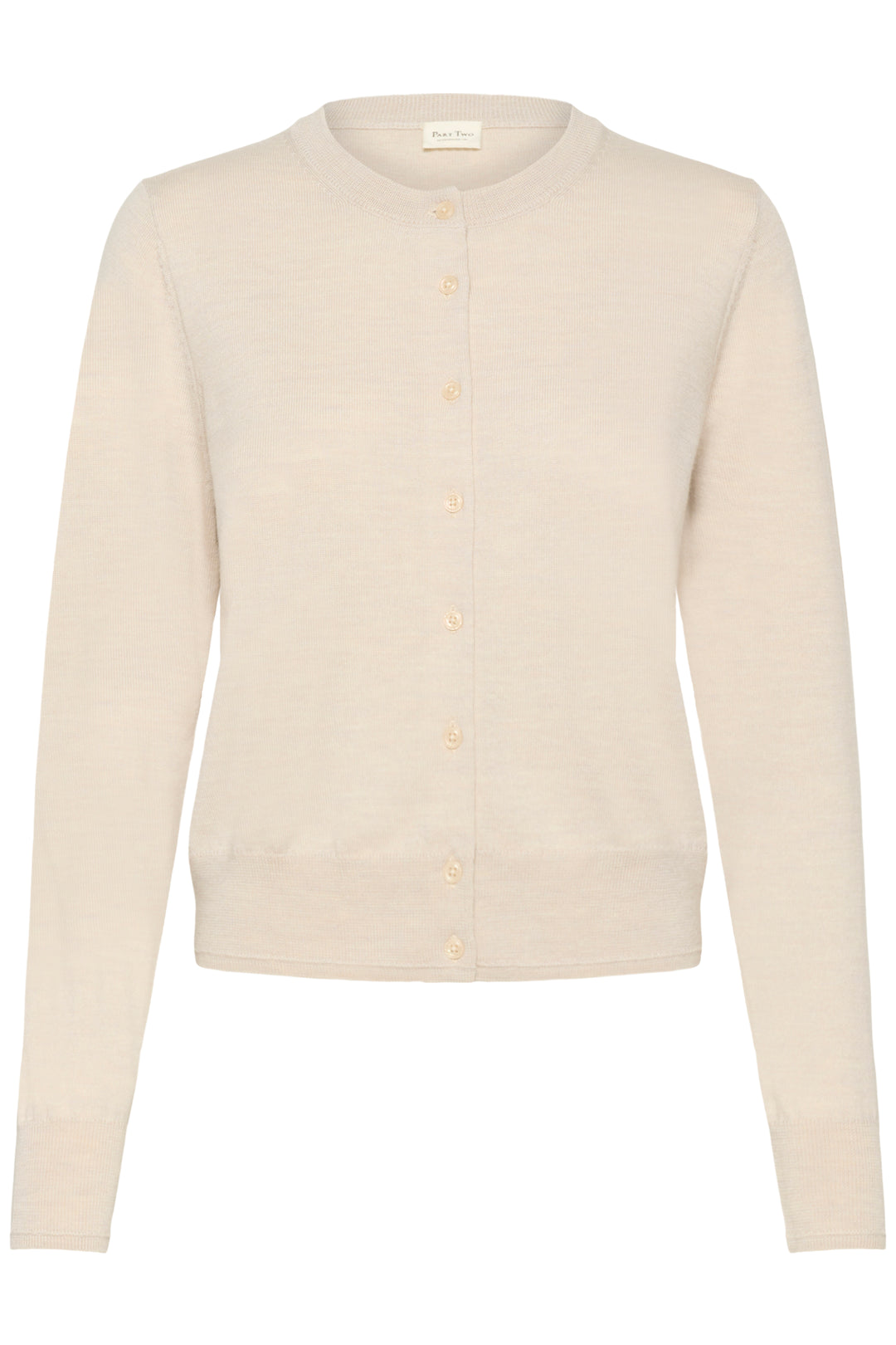 Cardigan en tricot de laine certifiée Noelani - Avec encolure ronde