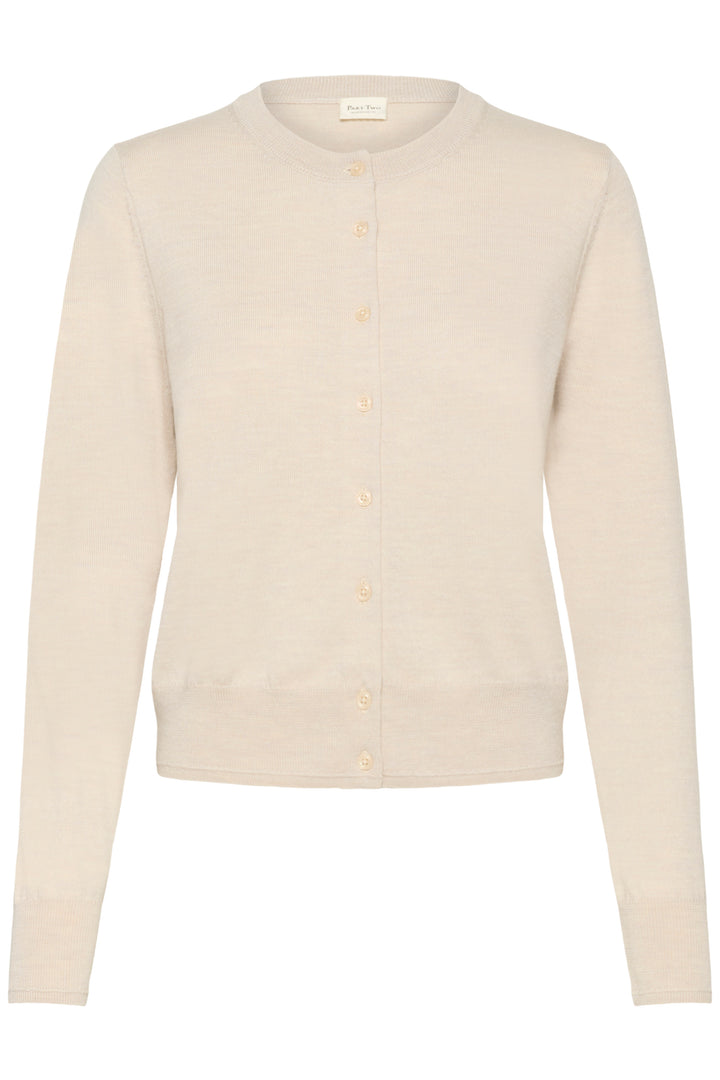 Cardigan en tricot de laine certifiée Noelani - Avec encolure ronde