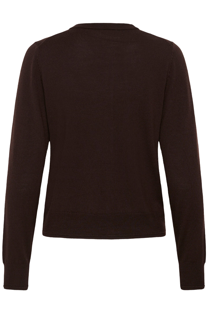 Cardigan en tricot de laine certifiée Noelani - Avec encolure ronde