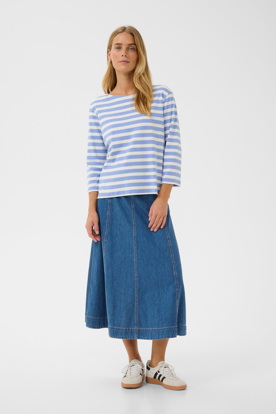 Chandail rayé Nela - Col bateau et coton biologique